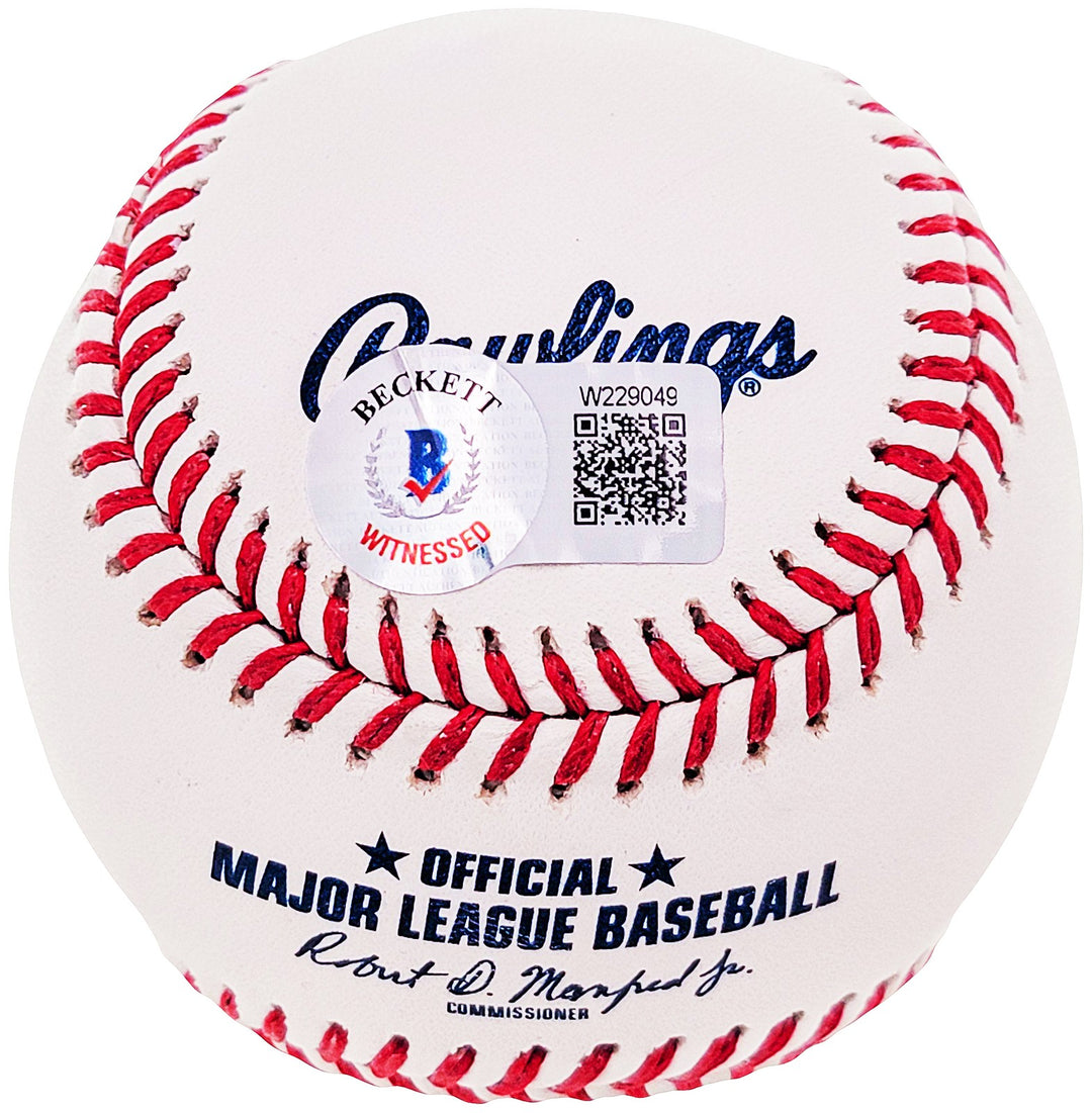 Johan Santana Signed Official MLB Baseball Mets "Nohan 6/1/12" Beckett Witness