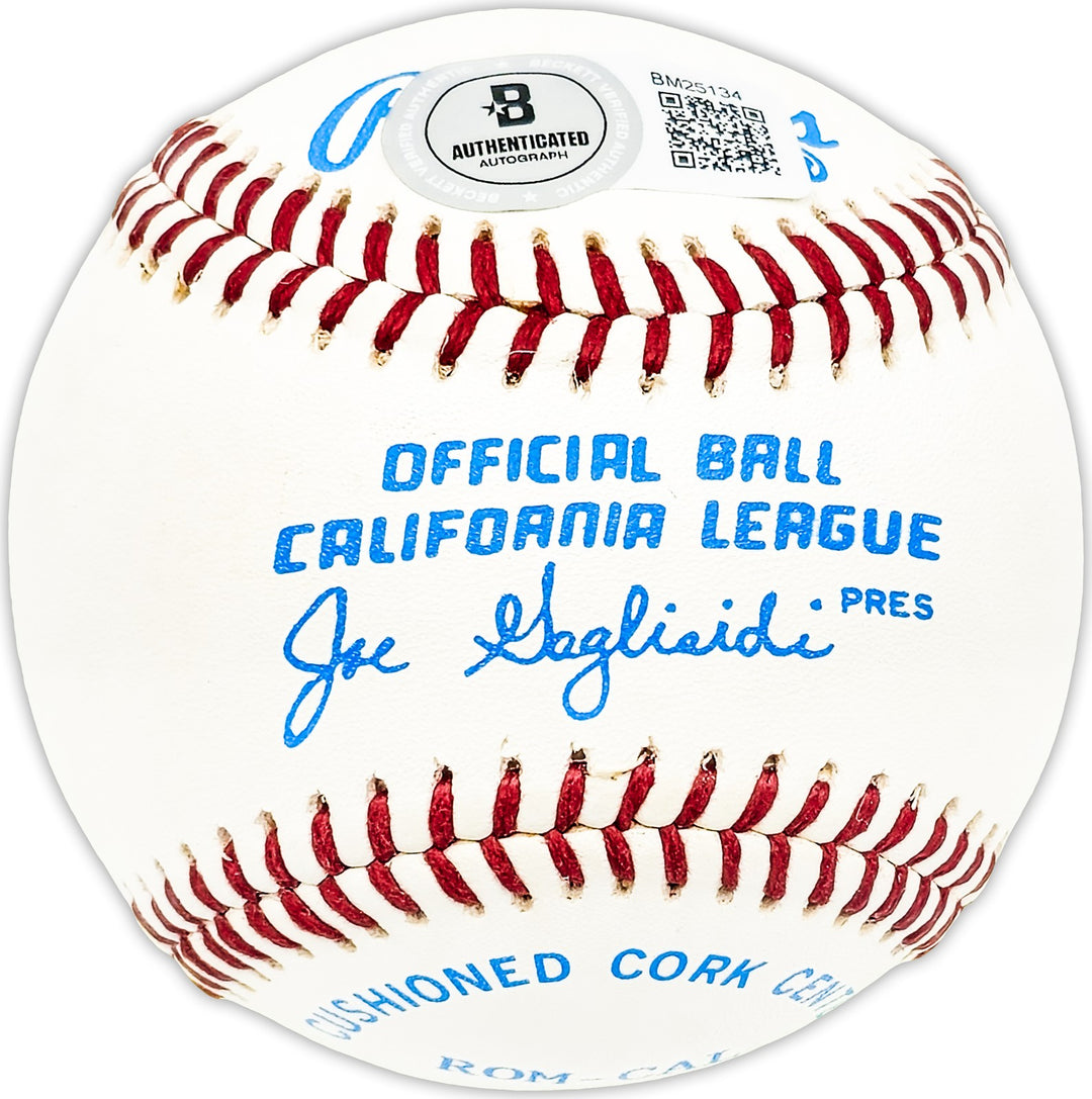 Bob Engel Signed California League Baseball Umpire Beckett QR