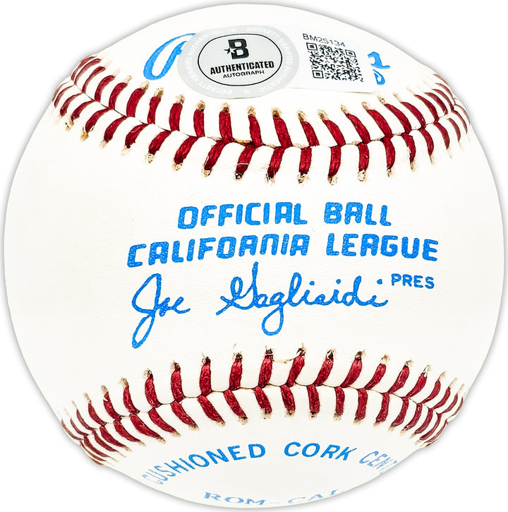 Bob Engel Signed California League Baseball Umpire Beckett QR