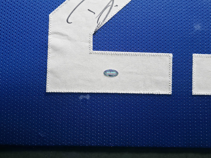 Seattle Seahawks Devon Witherspoon Signed Framed Blue Throwback Jersey MCS Holo