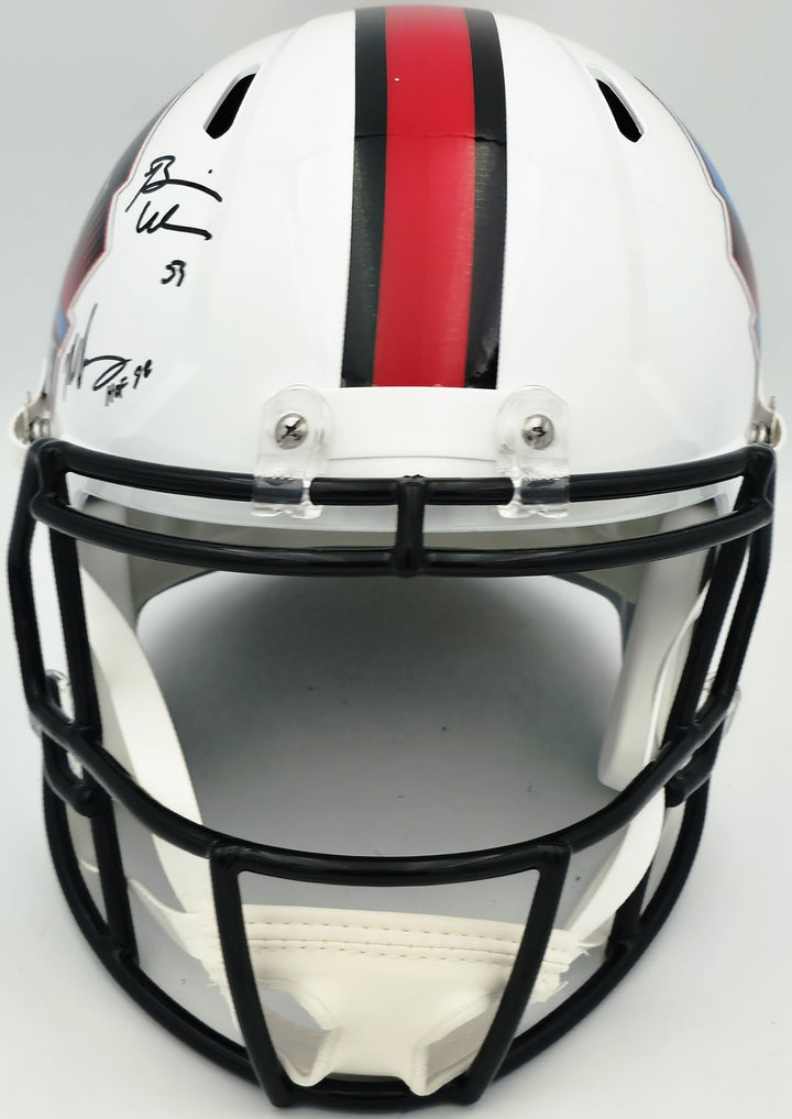 5 HOF Linebackers Signed White Full Size Replica Helmet Beckett