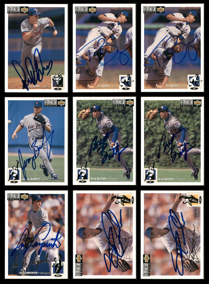 1994 Upper Deck Collector's Choice Baseball Signed Cards Lot Of 87