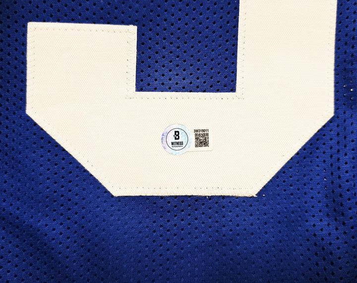 Seattle Seahawks Kam Chancellor Signed Blue Throwback Jersey Beckett Witness