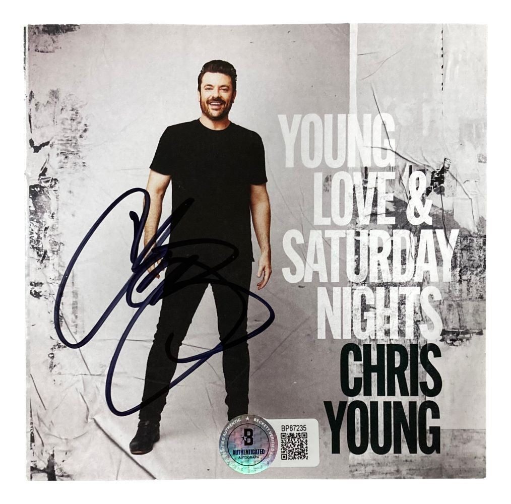 Chris Young Signed Young Love & Saturday Nights CD Booklet BAS