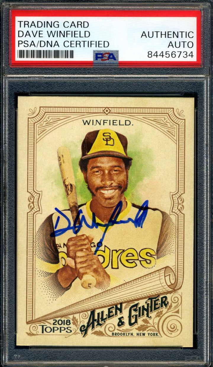 Dave Winfield PSA DNA Signed 2018 Allen Ginters Autograph