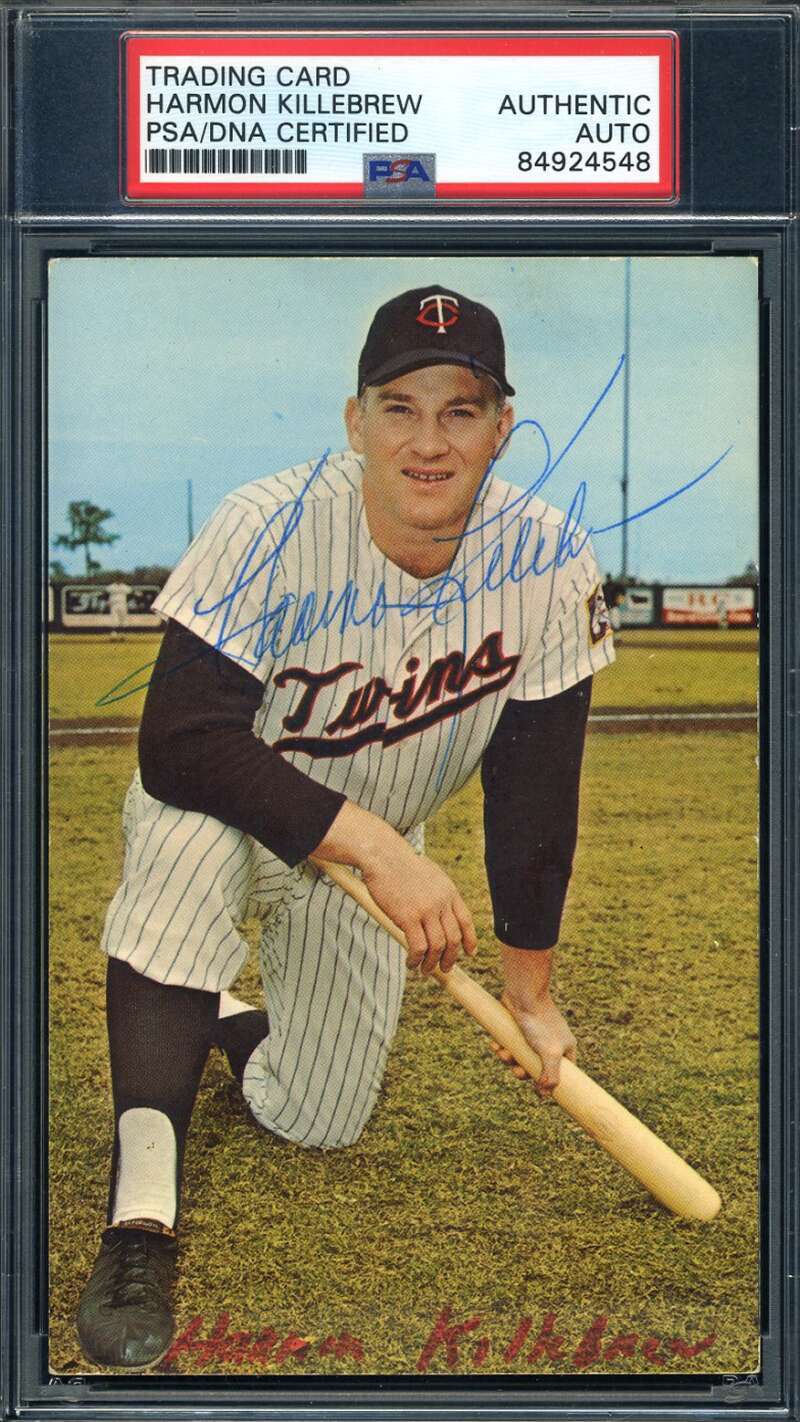 Harmon Killebrew PSA DNA Coa Signed 1968 Dexter Press Autograph