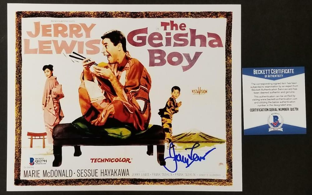 Jerry Lewis signed 8x10 Photo Autograph The Geisha Boy ~ Beckett BAS COA