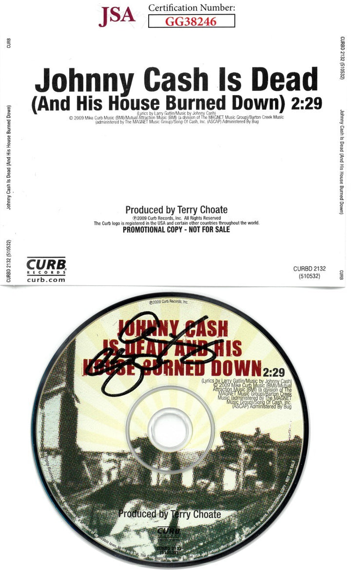 Larry Gatlin signed 2009 Johnny Cash Is Dead CD w/Back Cover & Case- JSA
