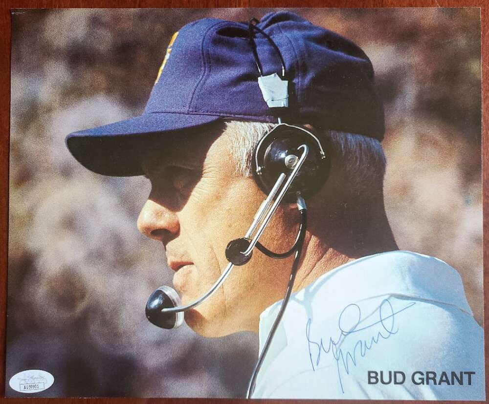 Bud Grant JSA Coa Autograph 9x11 Photo Vikings Signed