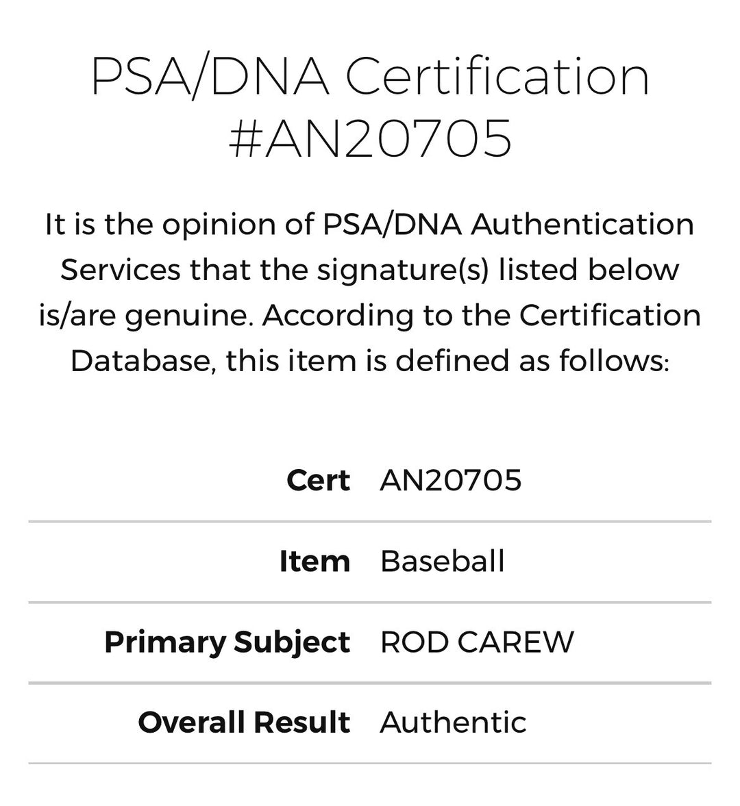 Rod Carew Signed Official 1981 All Star Game Logo Ball Auto Twins HOF PSA COA