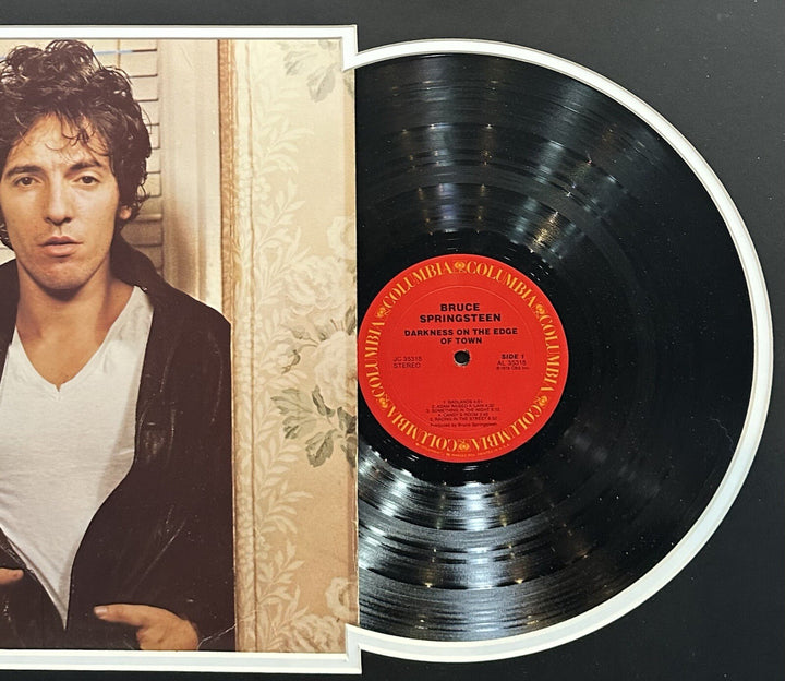 Bruce Springsteen Signed Framed Cut Darkness On The Edge of Town Record Auto PSA