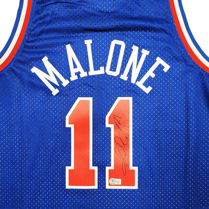 Jazz Karl Malone Auto Blue Authentic Mitchell Ness 1992 ASG Jersey Sz XL Beckett