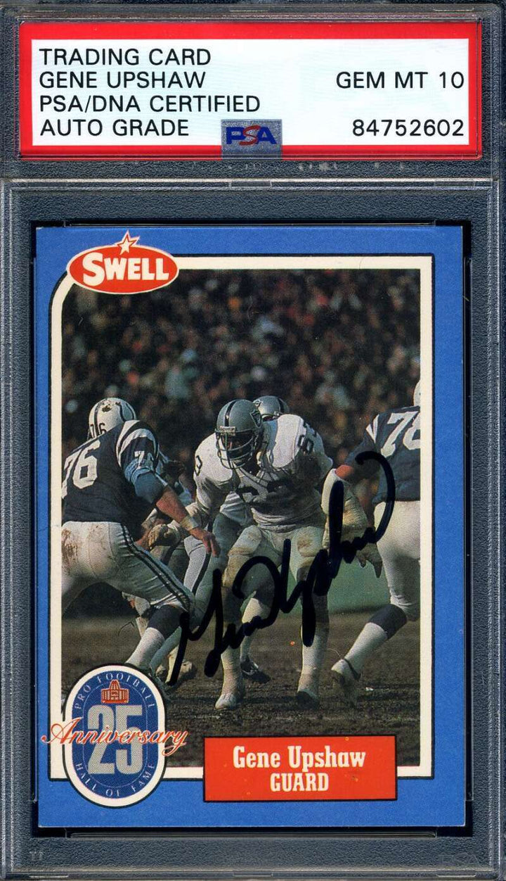 Gene Upshaw Gem Mint 10 PSA DNA Signed 1988 Swell Autograph