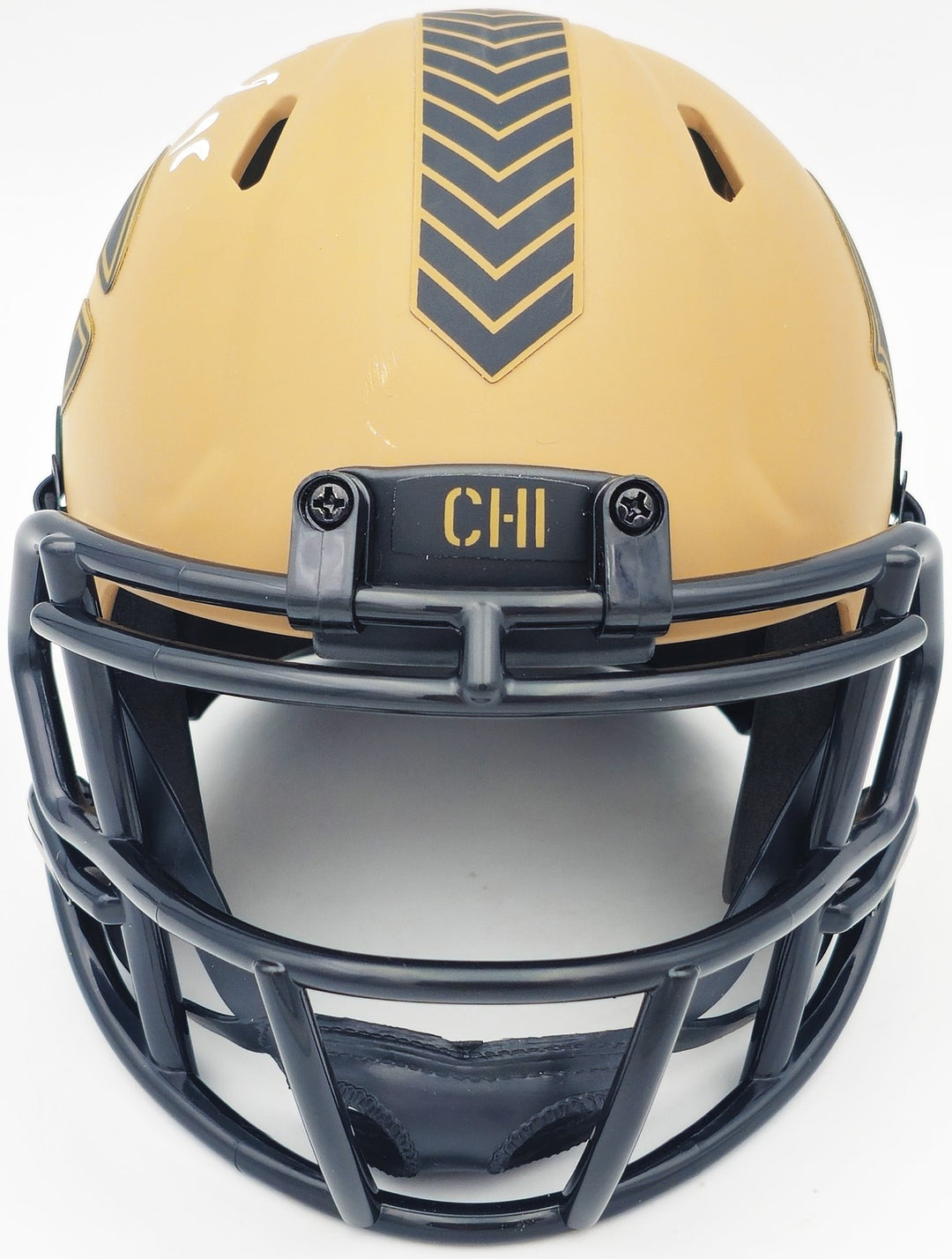 Montez Sweat Signed Bears Camo Brown Salute to Service Speed Mini Helmet JSA