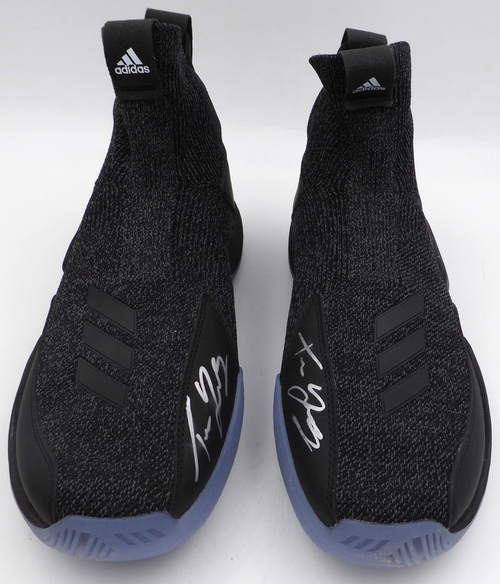 Trae Young Auto Black Adidas Shoe Hawks Light Strike Size 12.5 Beckett BL93437