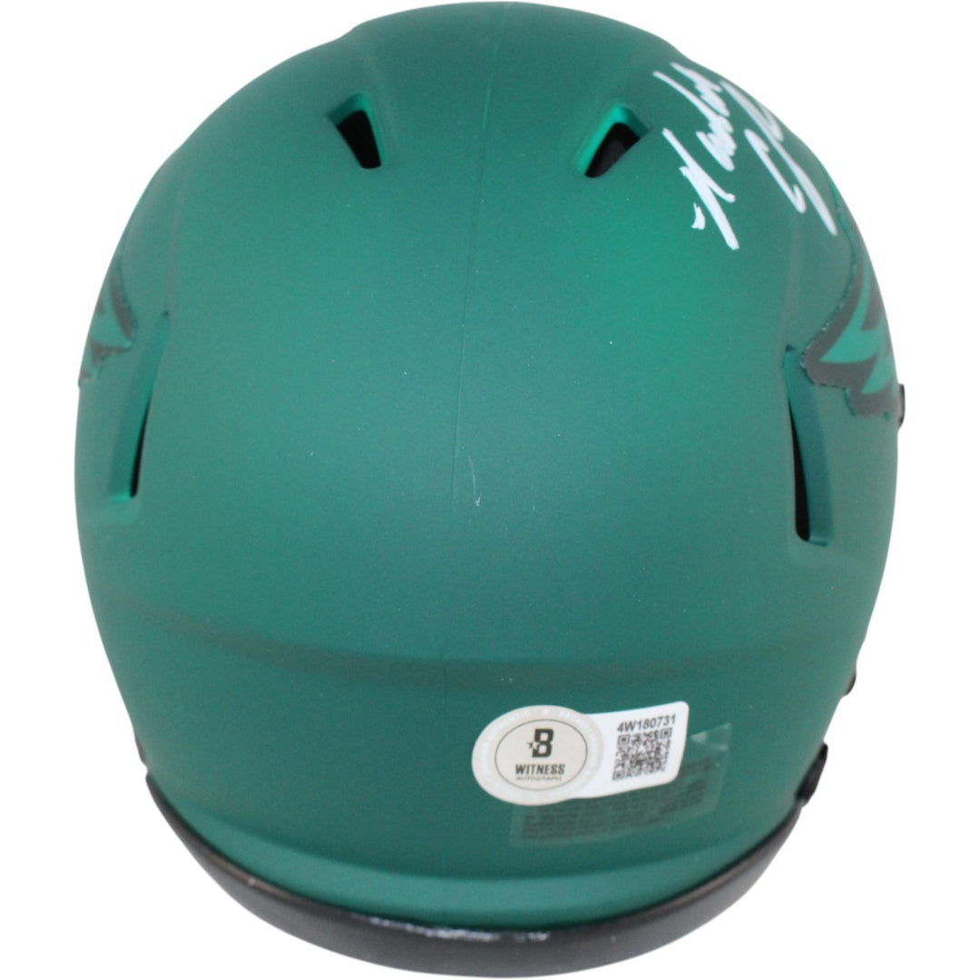 Randall Cunningham Autographed Philadelphia Eagles Mini Helmet Rave BAS W 53201