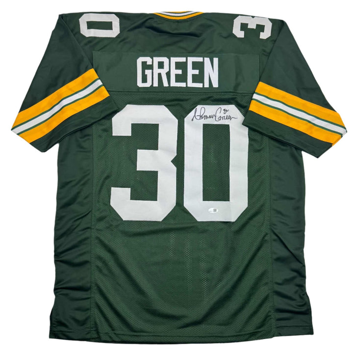 Autographed/Signed Ahman Green Green Bay Green Jersey Beckett BAS COA