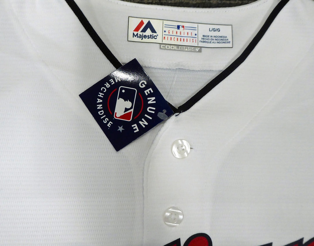 Cleveland Indians Shane Bieber Signed White Majestic Cool Base Jersey Size L