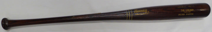 Russ Davis Unsigned Seattle Mariners Red Hoosier Game Used Bat Cracked