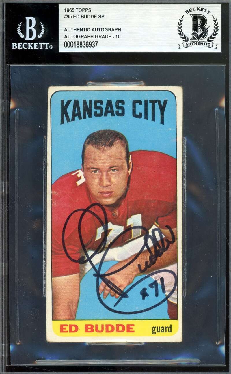 Ed Budde Gem Mint 10 Beckett BAS Signed 1965 Topps SP Autographed