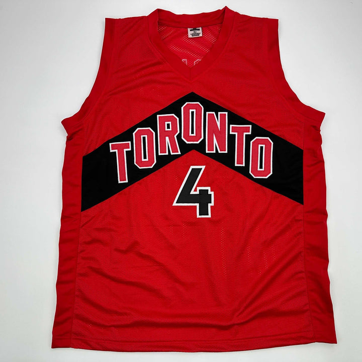 Facsimile Autographed Scottie Barnes Toronto Red Reprint Jersey Size Men's XL