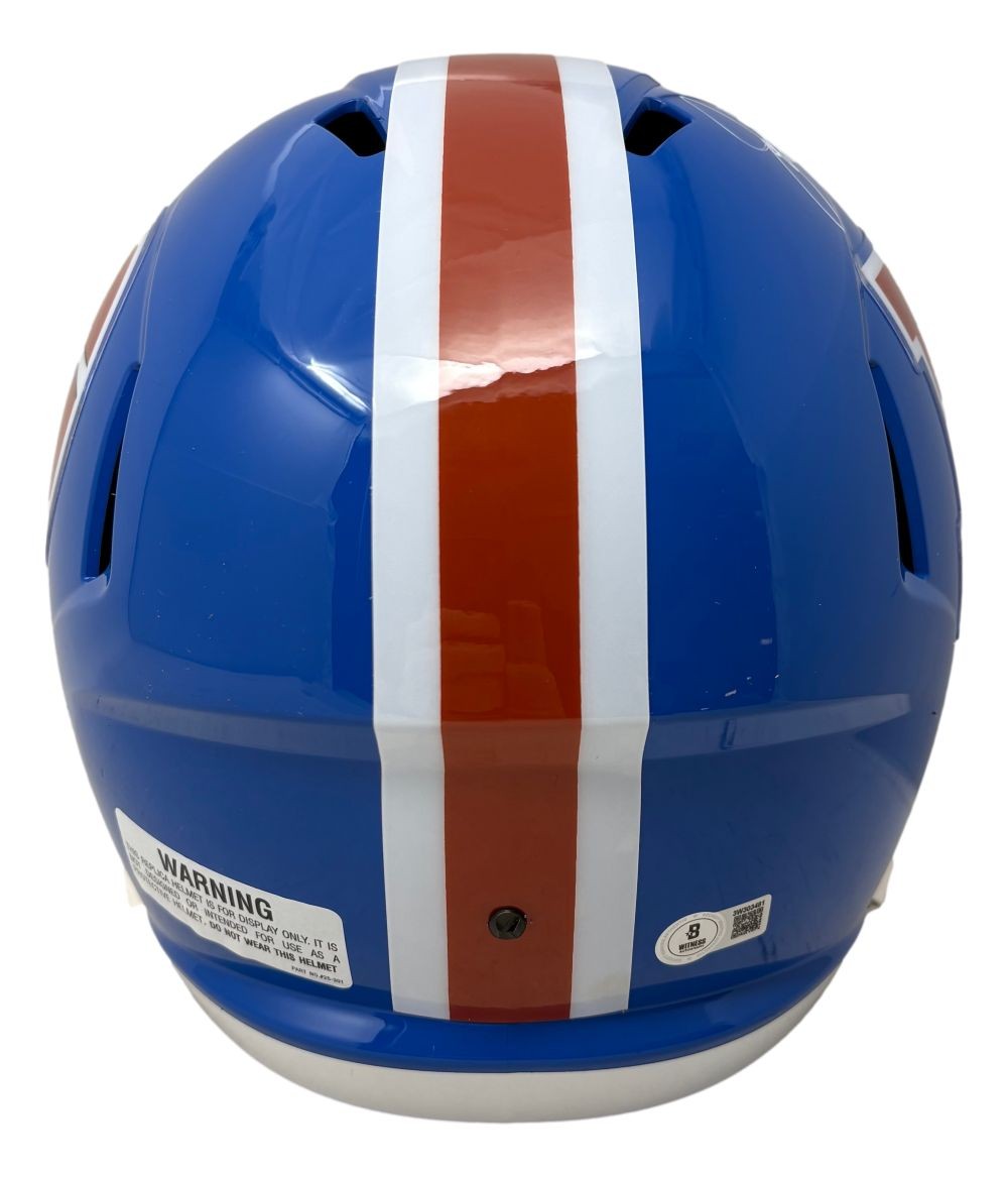 John Elway Signed Denver Broncos Full Size T/B Replica Speed Helmet BAS
