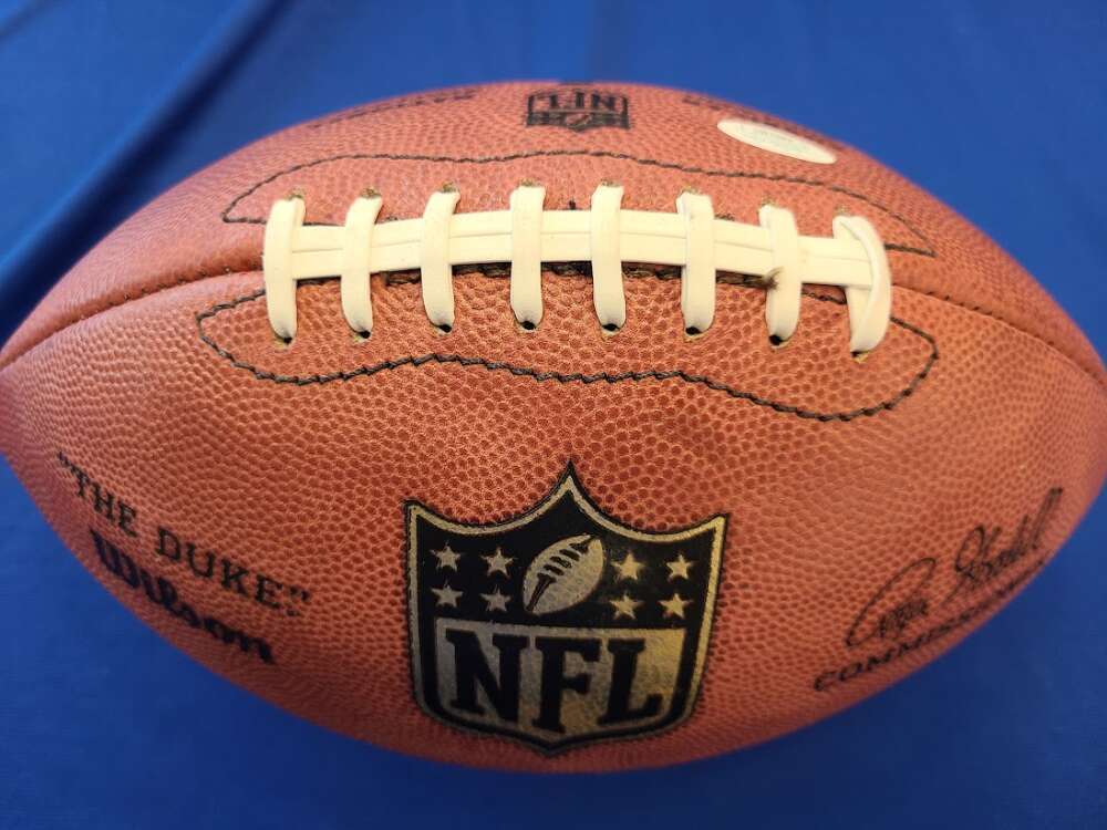 ADRIAN PETERSON JSA Coa Signed Game Issued Bears NFL Wilson The Duke Football