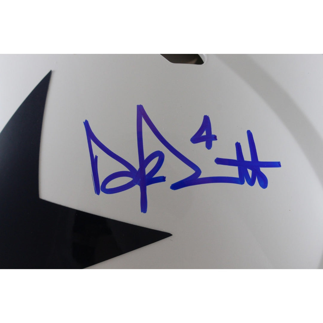 Dak Prescott Autographed/Signed Dallas Cowboys Authentic TB Helmet Beckett 56318