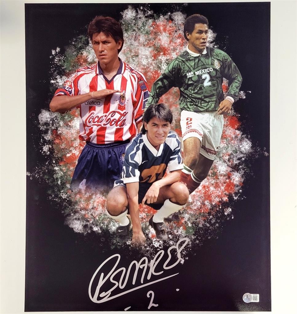 Claudio Suarez signed Team Mexico 16x20 photo Chivas autograph ~ Beckett BAS