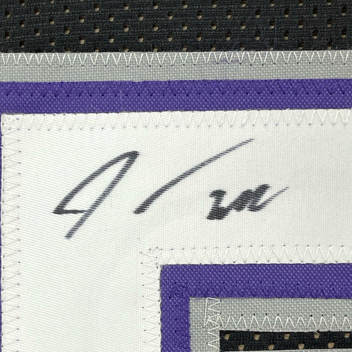 FRAMED Autographed/Signed JASON WILLIAMS 33x42 Sacramento Black Jersey PSA COA