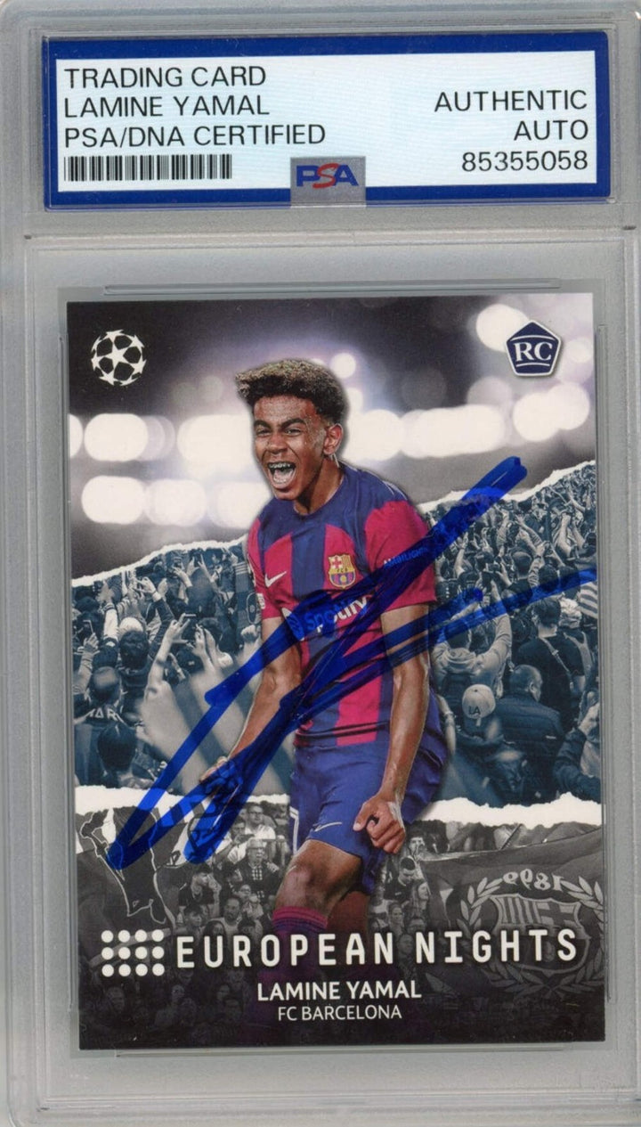 Graded 2023-24 Topps UCC Lamine Yamal #EN10 Rookie RC Card PSA/DNA Authentic