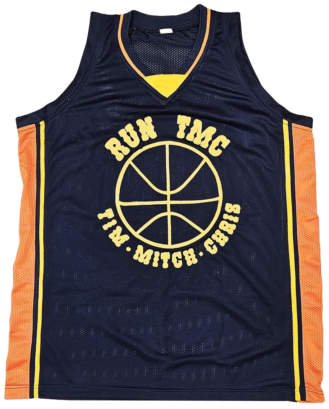 Warriors Chris Mullin, Tim Hardaway Mitch Richmond Auto Blue Jersey Run TMC BAS