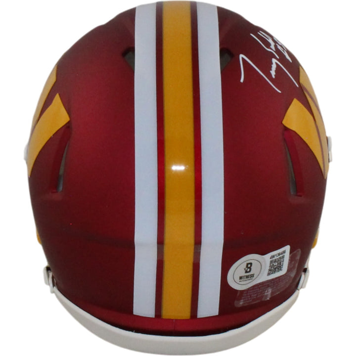 Timmy Smith Signed Washington Commanders 25 Alt Mini Helmet SB XXI Beckett 55038