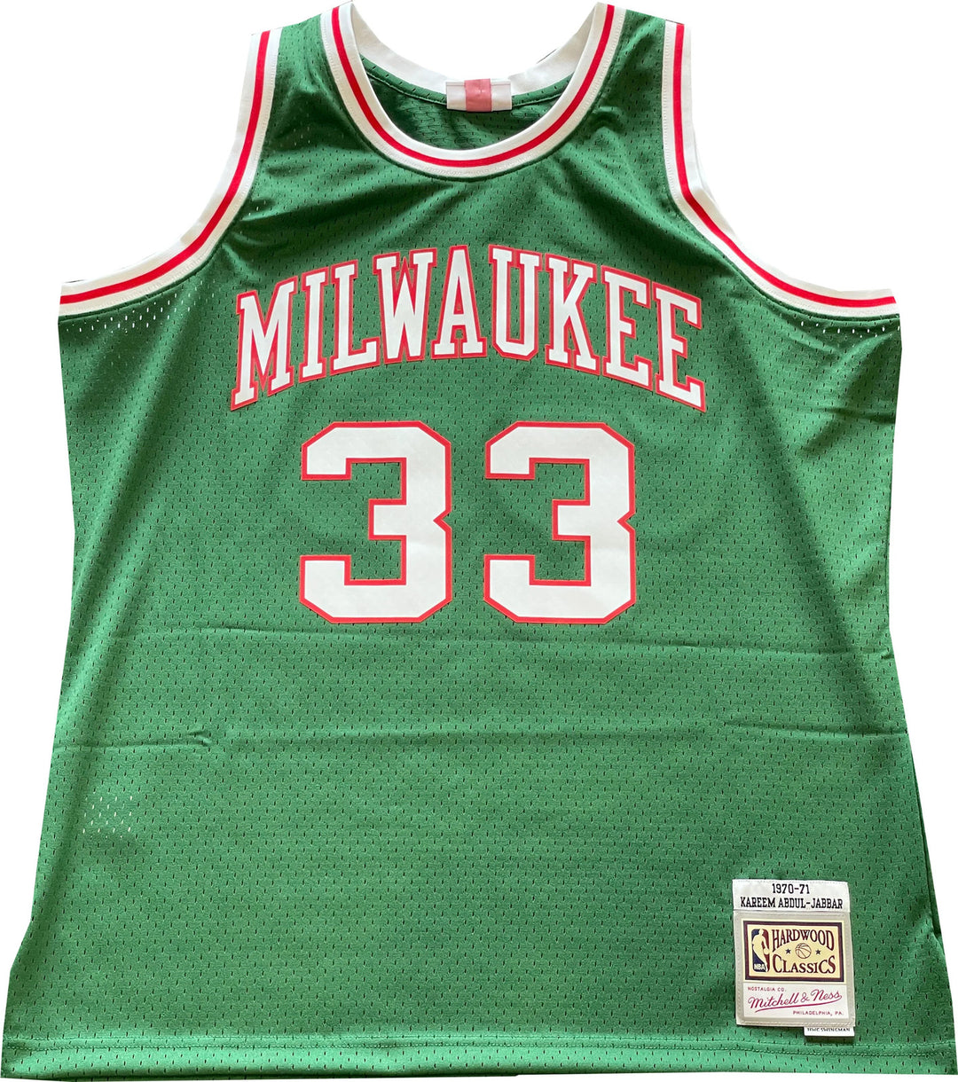Karrem Abdul-Jabbar "1971 NBA Champs" Autographed Milwaukee Bucks Mitchell & Nes