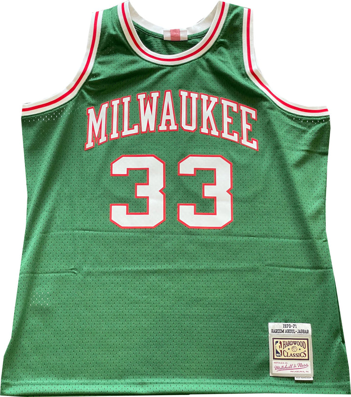 Karrem Abdul-Jabbar "1971 NBA Champs" Autographed Milwaukee Bucks Mitchell & Nes