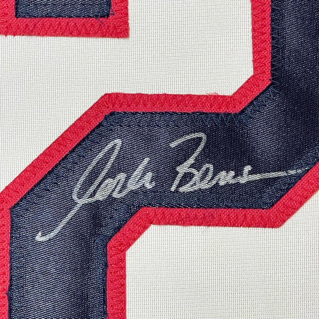 FRAMED Autographed/Signed CORBIN BERNSEN Roger Dorn 33x42 Jersey JSA COA Auto