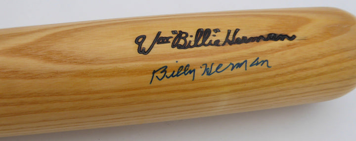 Billy Herman Autographed Louisville Slugger Bat Red Sox, Dodgers Beckett BM00452