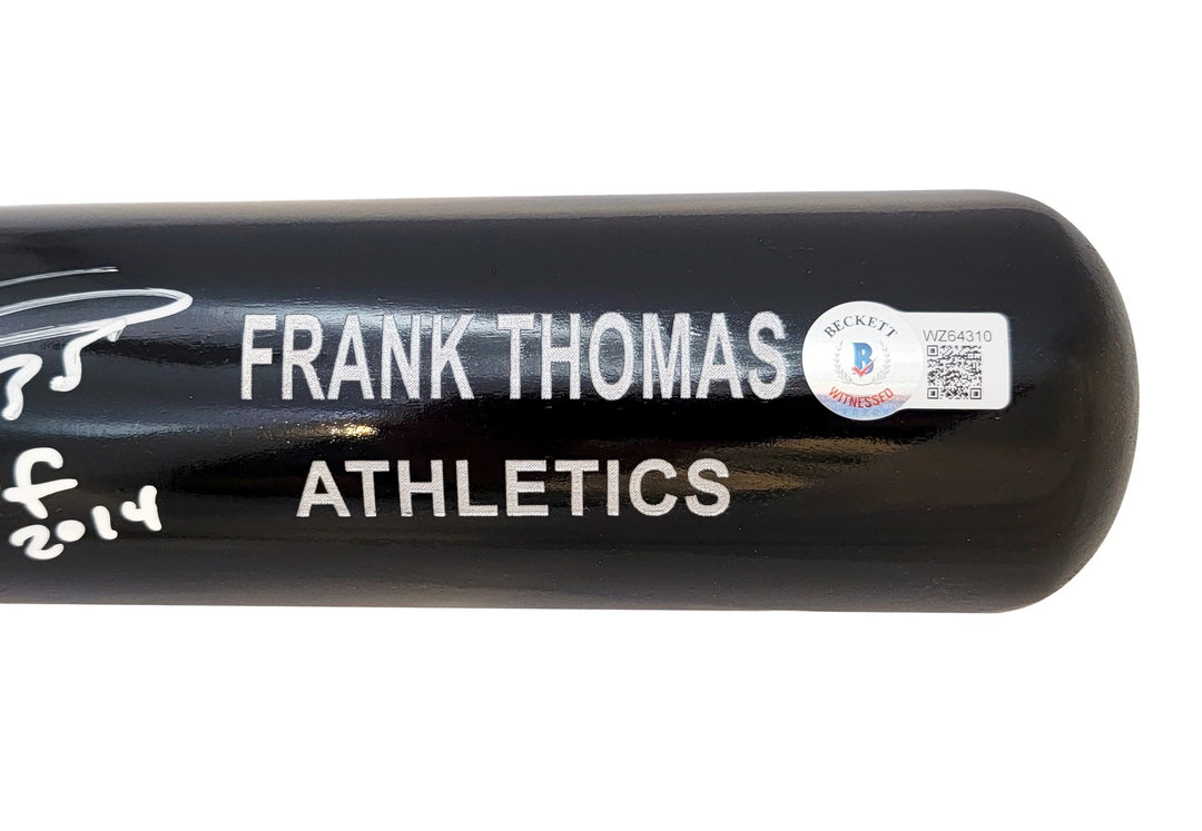 Frank Thomas Auto Black Rawlings Game Model Bat As Engraving HOF 2014 Beckett
