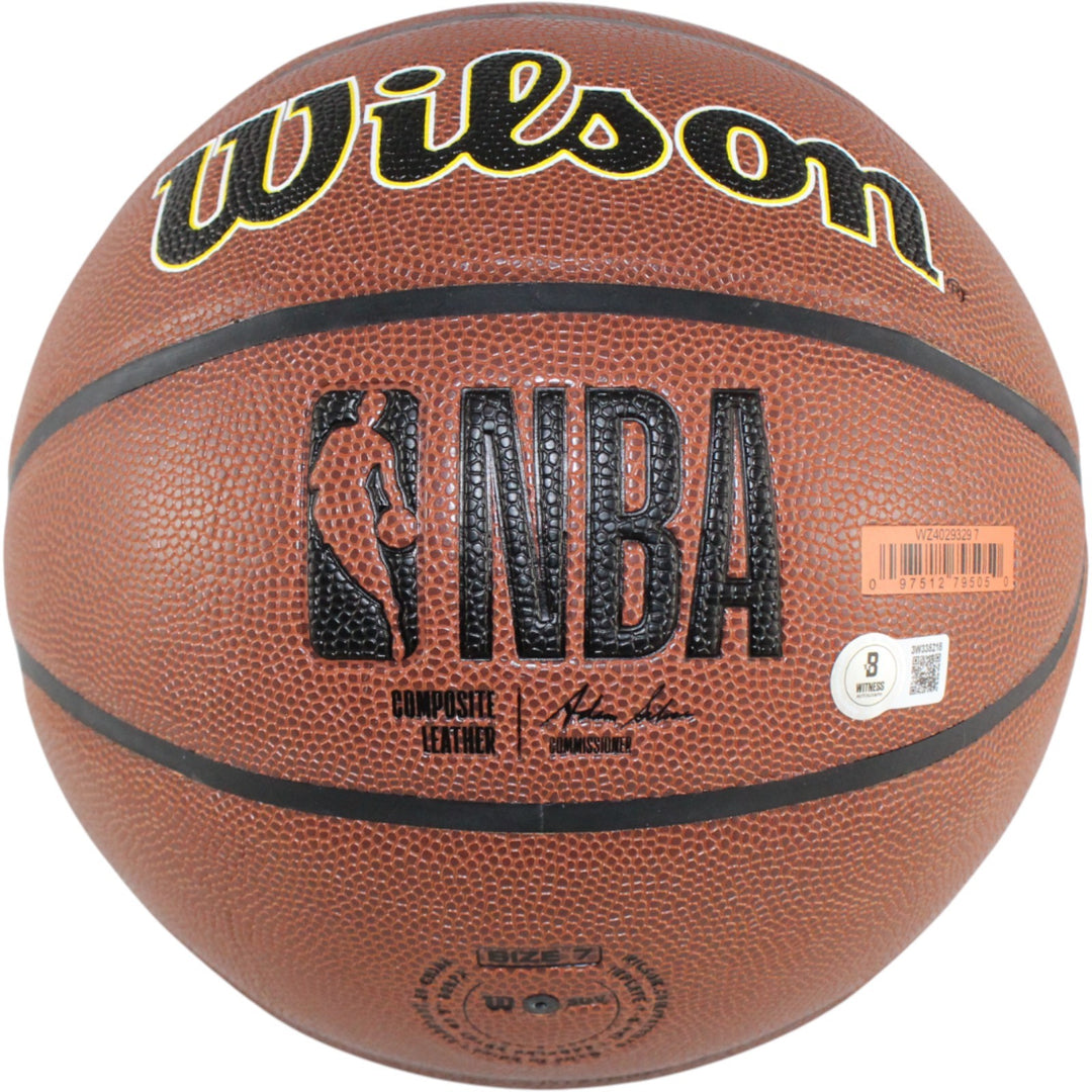 John Stockton Autographed/Signed Utah Jazz Basketball Beckett Witness 53113