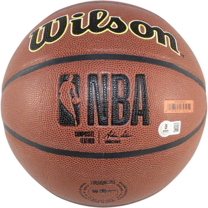 John Stockton Autographed/Signed Utah Jazz Basketball Beckett Witness 53113
