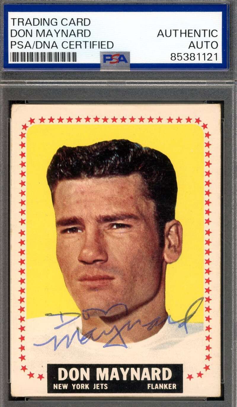 Don Maynard PSA DNA Vintage Signed 1964 Topps Autograph
