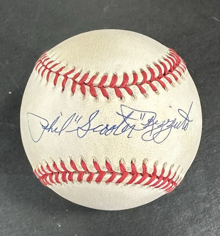 Phil Scooter Rizzuto Signed Official AL Baseball Yankees Nickname Auto Hof JSA
