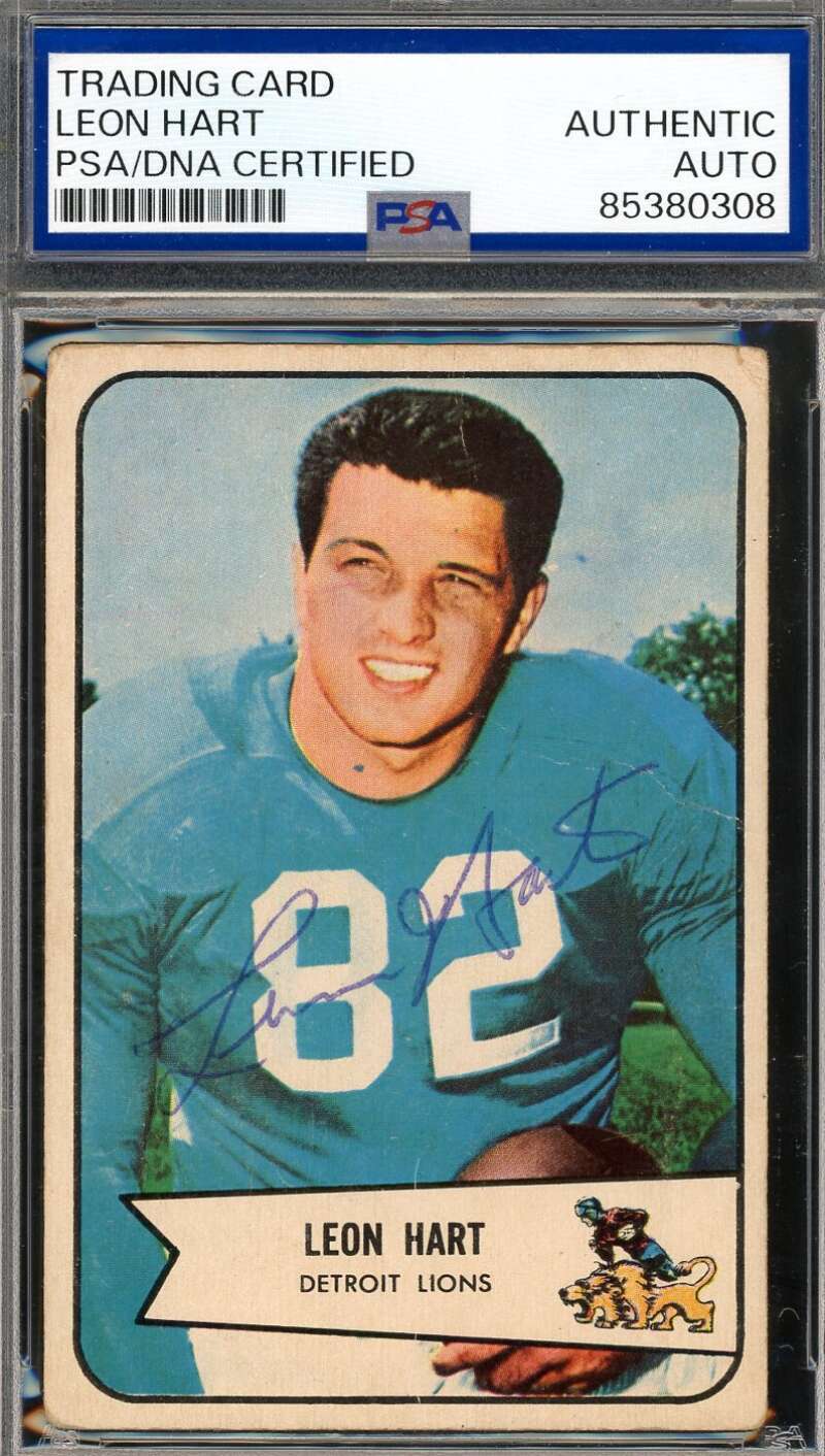 Leon Hart PSA DNA Vintage Signed 1954 Bowman Autograph