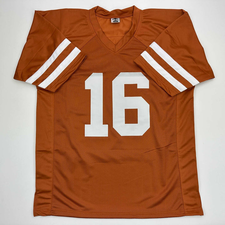 Facsimile Autographed Arch Manning Texas Orange Reprint Jersey Size Men's XL