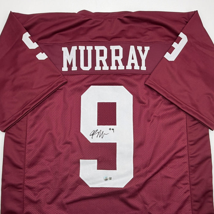 Autographed/Signed Kenneth Murray Jr. Oklahoma Maroon College Jersey Beckett COA