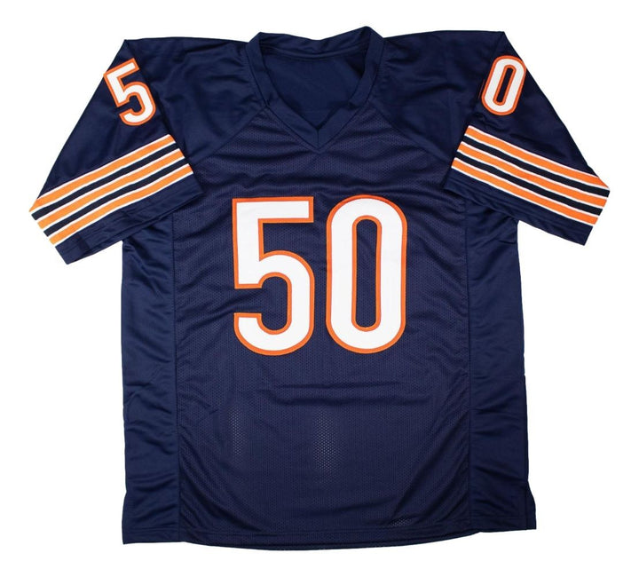 Mike Singletary Chicago Signed Navy Football Jersey BAS