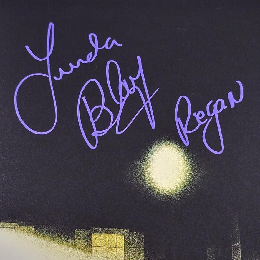 Linda Blair signed "Regan" The Exorcist 11x17 movie poster photo ~ Beckett BAS