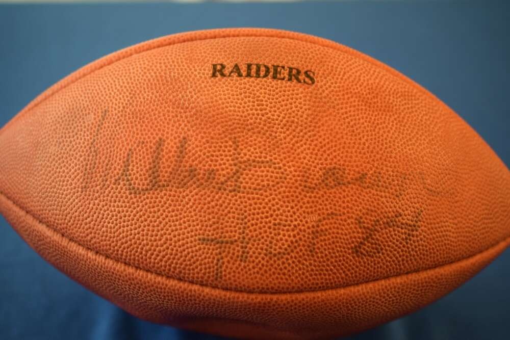 Willie Brown PSA DNA Autographed Official NFL Signed Football HOF 1984