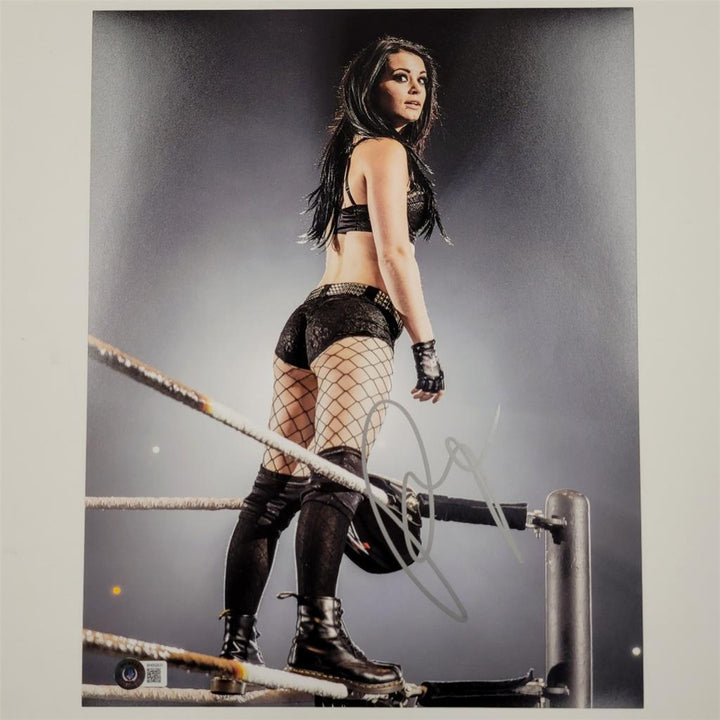 Paige Saraya signed 11x14 Photo #3 WWE Wrestling autograph (B) Beckett BAS Holo