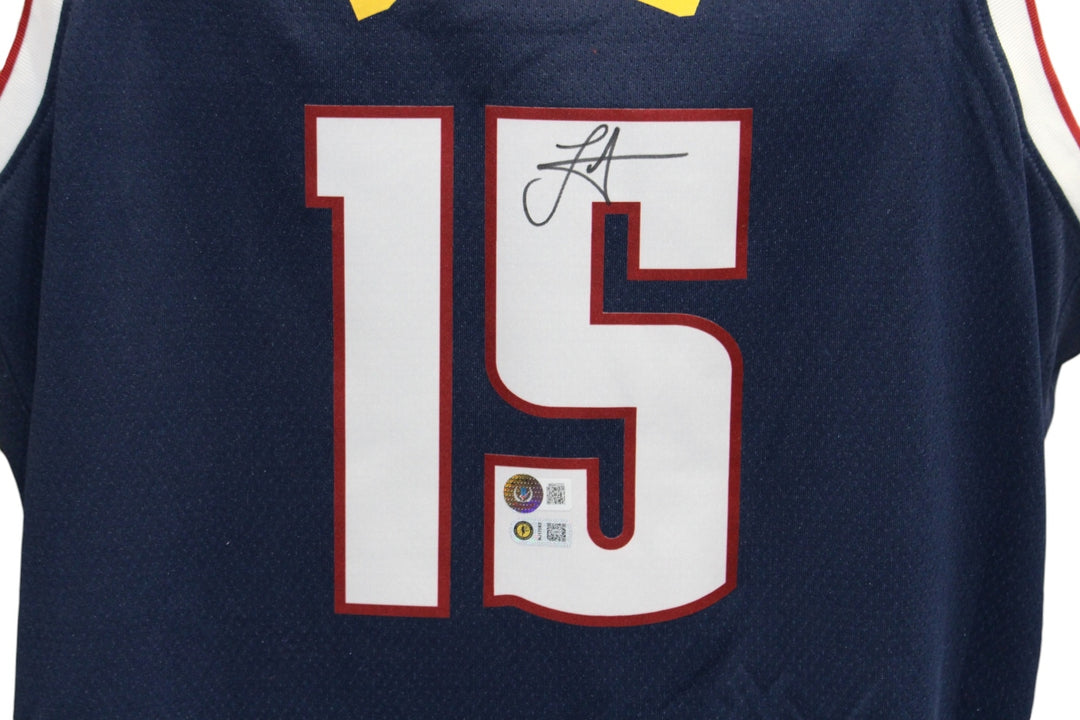 Nikola Jokic Autographed Denver Nuggets Nike Navy Jersey Beckett 42460